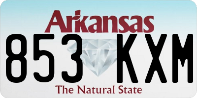 AR license plate 853KXM