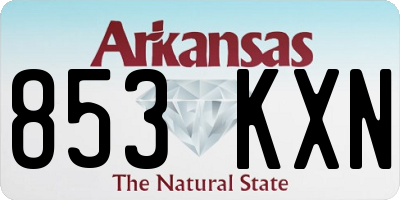 AR license plate 853KXN