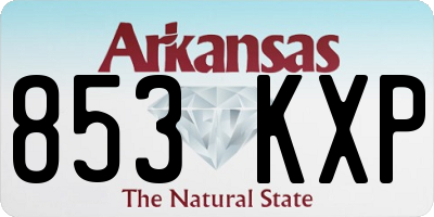 AR license plate 853KXP