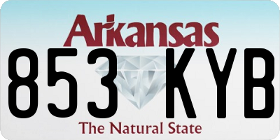 AR license plate 853KYB