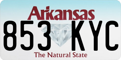 AR license plate 853KYC
