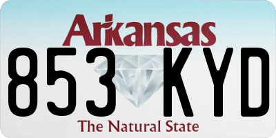 AR license plate 853KYD