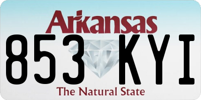 AR license plate 853KYI