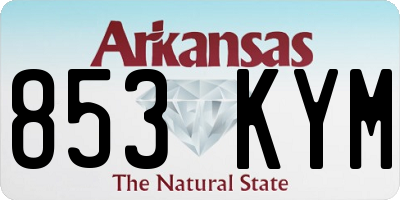 AR license plate 853KYM