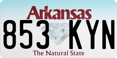 AR license plate 853KYN