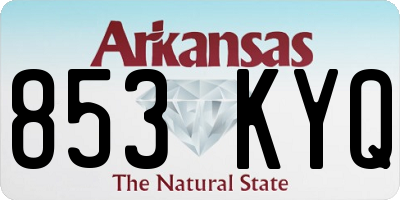 AR license plate 853KYQ
