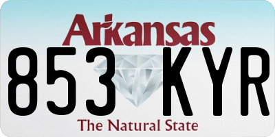 AR license plate 853KYR