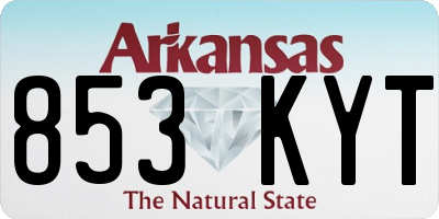AR license plate 853KYT