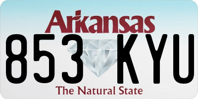 AR license plate 853KYU