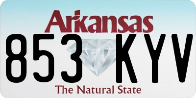 AR license plate 853KYV