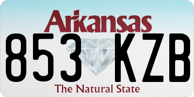 AR license plate 853KZB