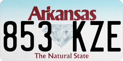 AR license plate 853KZE