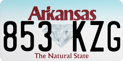 AR license plate 853KZG