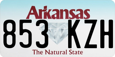 AR license plate 853KZH