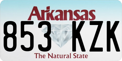 AR license plate 853KZK
