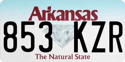 AR license plate 853KZR