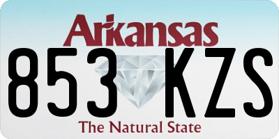 AR license plate 853KZS