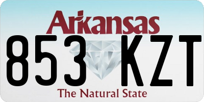 AR license plate 853KZT