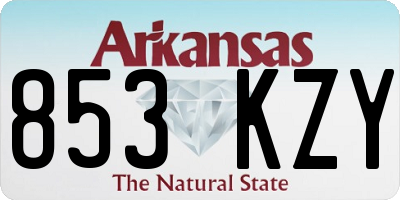 AR license plate 853KZY