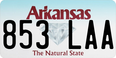 AR license plate 853LAA