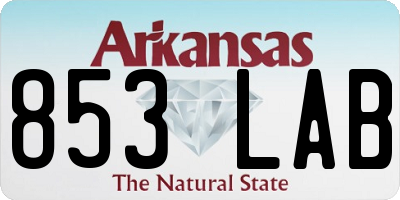 AR license plate 853LAB