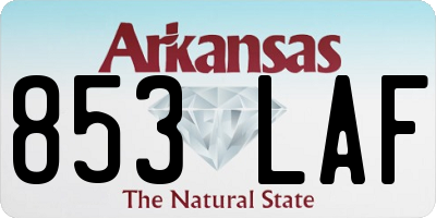 AR license plate 853LAF