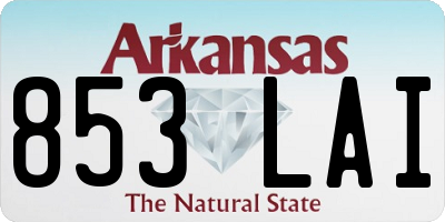 AR license plate 853LAI
