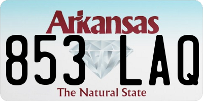 AR license plate 853LAQ