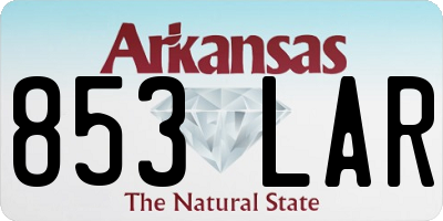 AR license plate 853LAR