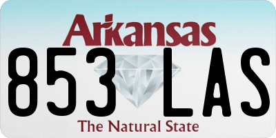 AR license plate 853LAS