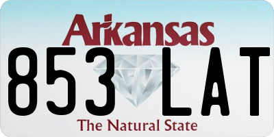 AR license plate 853LAT