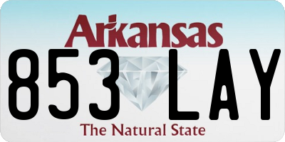 AR license plate 853LAY