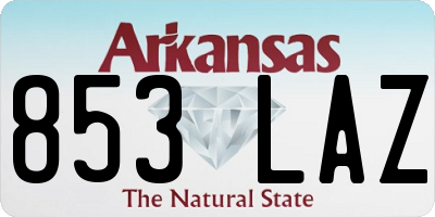 AR license plate 853LAZ
