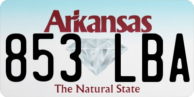 AR license plate 853LBA