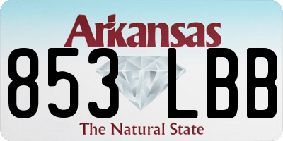 AR license plate 853LBB