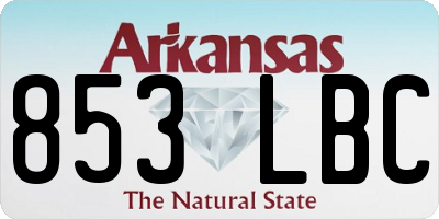 AR license plate 853LBC