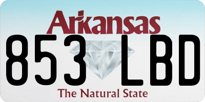 AR license plate 853LBD