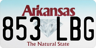 AR license plate 853LBG
