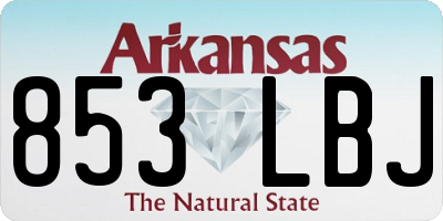 AR license plate 853LBJ