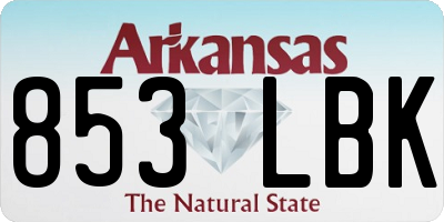 AR license plate 853LBK