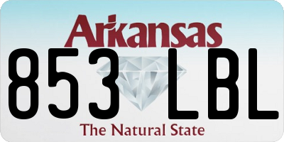 AR license plate 853LBL