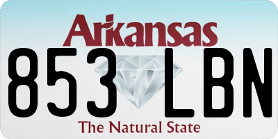 AR license plate 853LBN