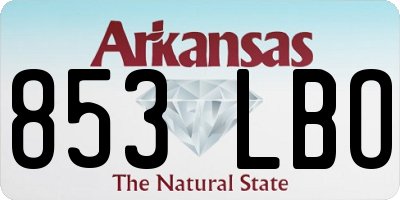 AR license plate 853LBO