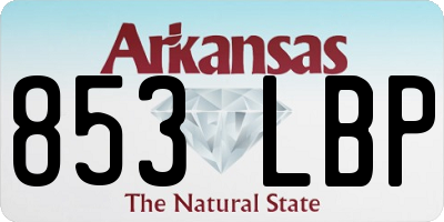 AR license plate 853LBP