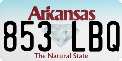 AR license plate 853LBQ