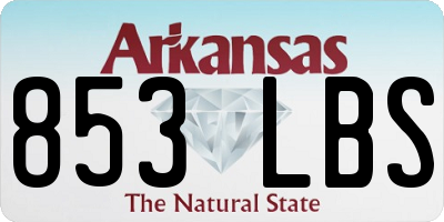 AR license plate 853LBS
