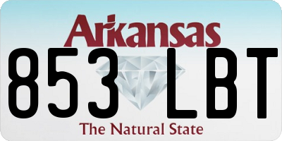 AR license plate 853LBT