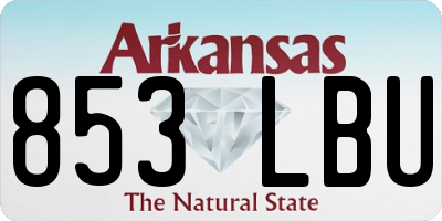 AR license plate 853LBU