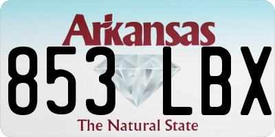 AR license plate 853LBX