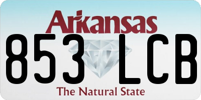 AR license plate 853LCB